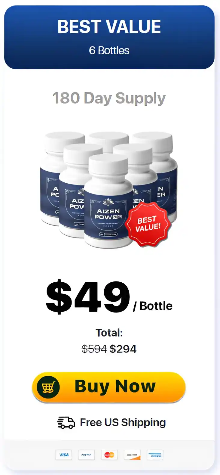 Aizen Power 6 bottle Pricing